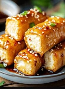 Oven-Fried Feta Rolls with Chili Honey Recipe