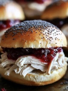 Delicious Baked Cranberry Turkey Sliders Recipe