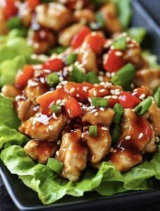 Teriyaki Chicken Lettuce Wraps