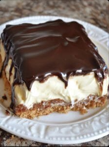 No Bake Chocolate Eclair Cake