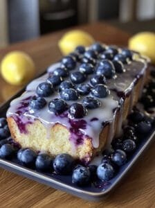 Lemon Blueberry Loaf with Lemon Glaze