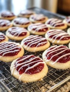 Raspberry Shortbread Cookies with Raspberry