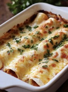 Chicken Enchiladas with Sour Cream White Sauce