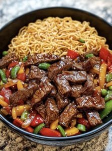 Mongolian Beef Stir-Fry with Ramen