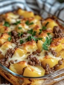 Cheesy Hamburger Potato Casserole