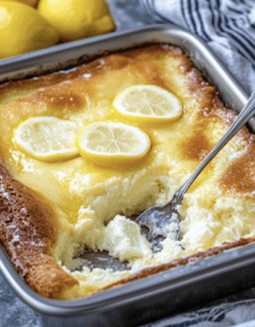 4-Ingredient Lemon Cream Cheese Dump Cake.