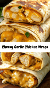 Cheesy Garlic Chicken Wraps