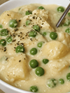 Creamed Potatoes and Peas