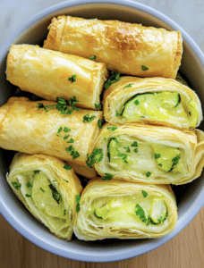 Puff Pastry Rolls with Zucchini and Cheese