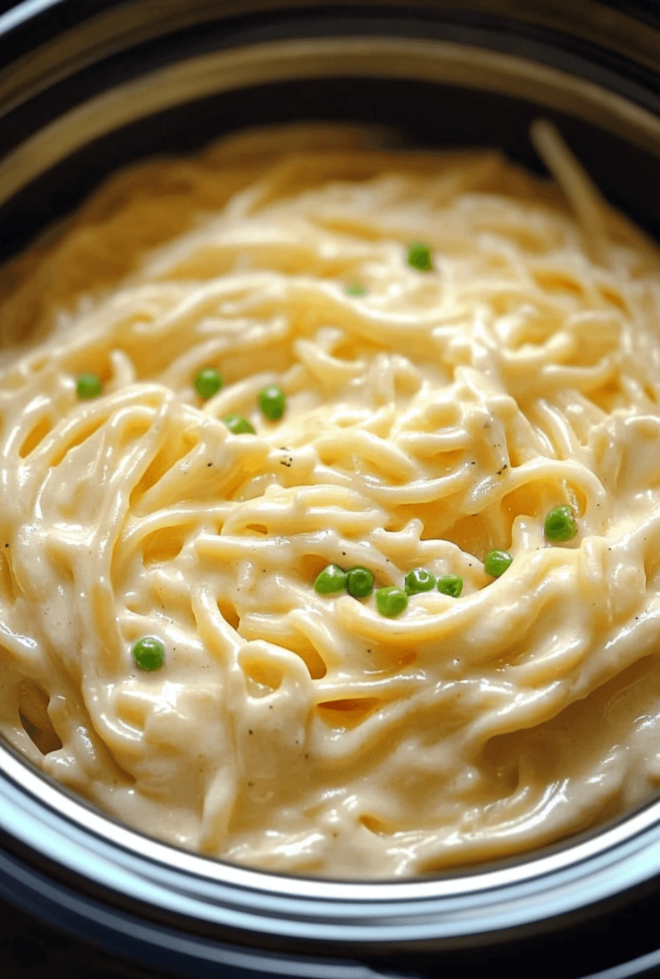 slow cooker creamy Alfredo pasta