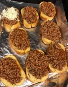 Sloppy Joe Garlic Bread