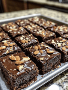 chocolate almond brownies