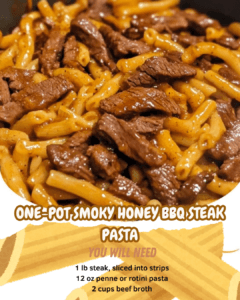 One-Pot Smoky Honey BBQ Steak Pasta