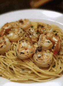 homemade garlic shrimp pasta