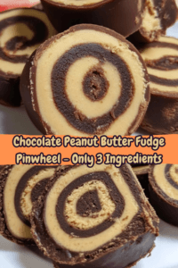 Chocolate Peanut Butter Fudge Pinwheel – Only 3 Ingredients – No Fail Recipe