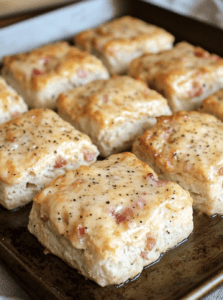 Black Pepper Bacon Biscuits