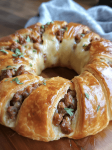 Sausage and Cheese Crescent Ring