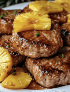 Pineapple Ginger Pork Chops