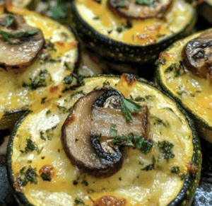 Stuffed Zucchini with Spinach, Mushrooms, and Creamy Ricotta Filling