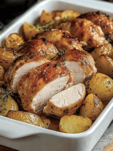 Delicious Garlic Herb Roasted Chicken and Potatoes Recipe – Easy Weeknight Dinner Idea