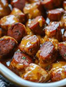 Slow Cooker Honey Mustard Kielbasa Bites
