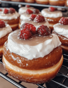Shortcake-Inspired Glazed Donuts Filled with Berries and Fluffy Whipped Layers Recipe