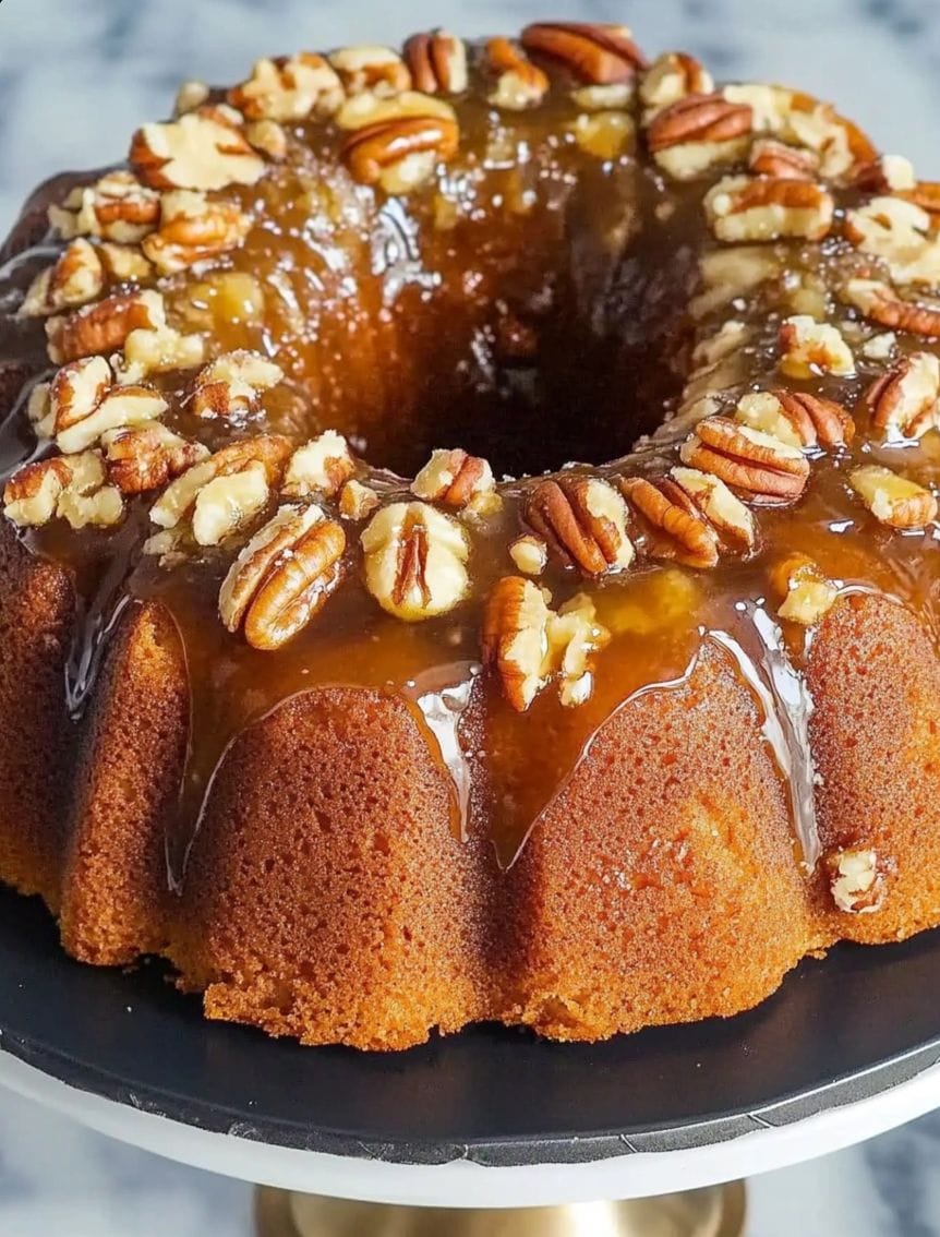 Pecan Upside Down Bundt Cake