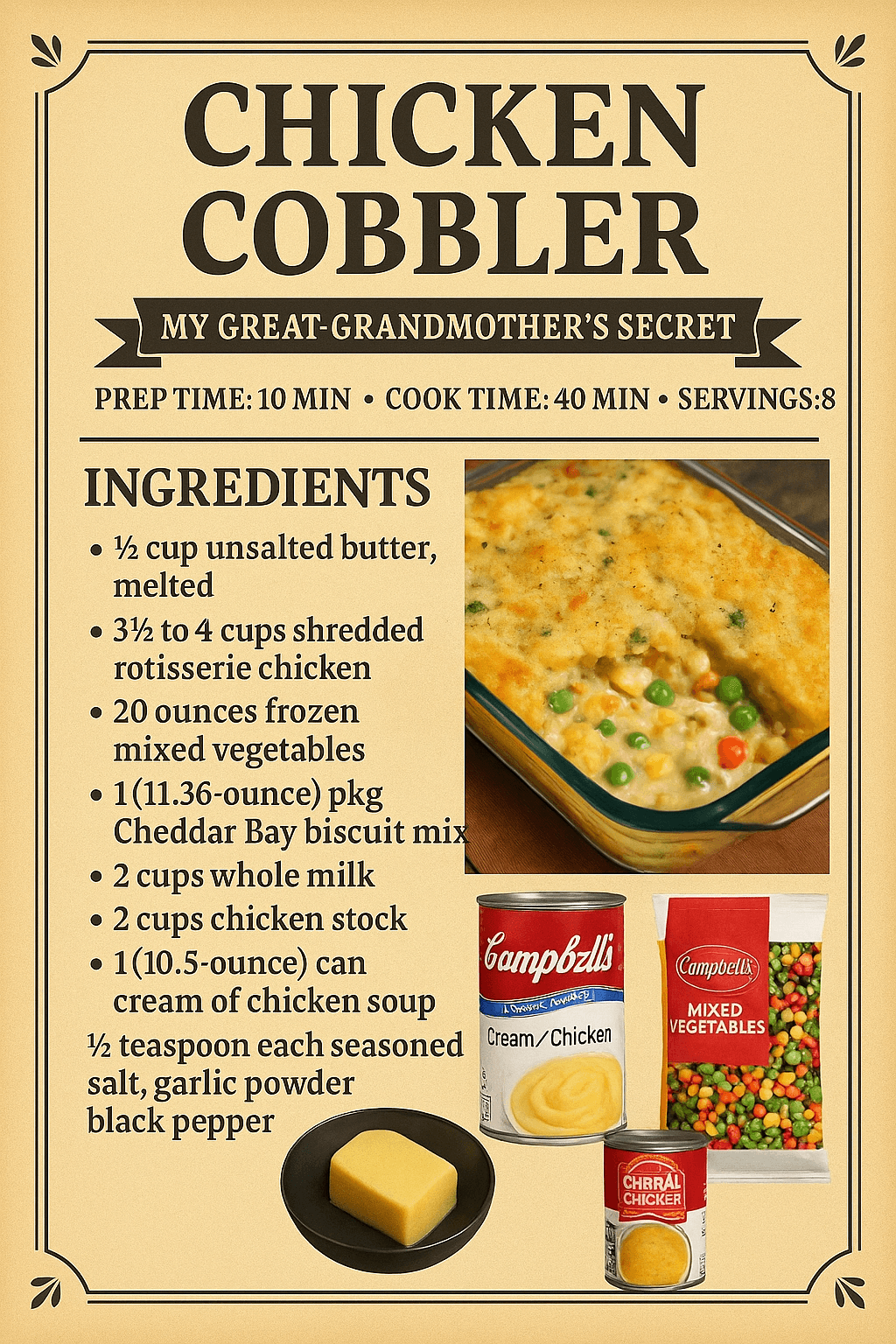 CHICKEN COBBLER
