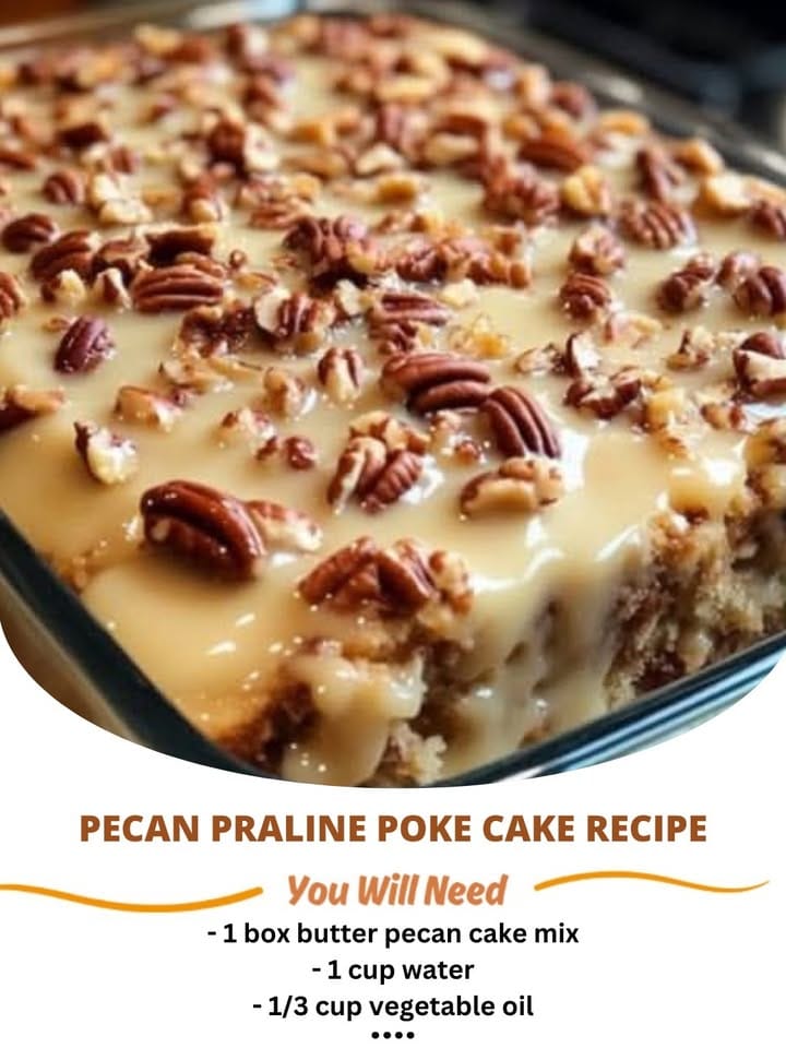 Pecan Praline Poke Cake Recipe