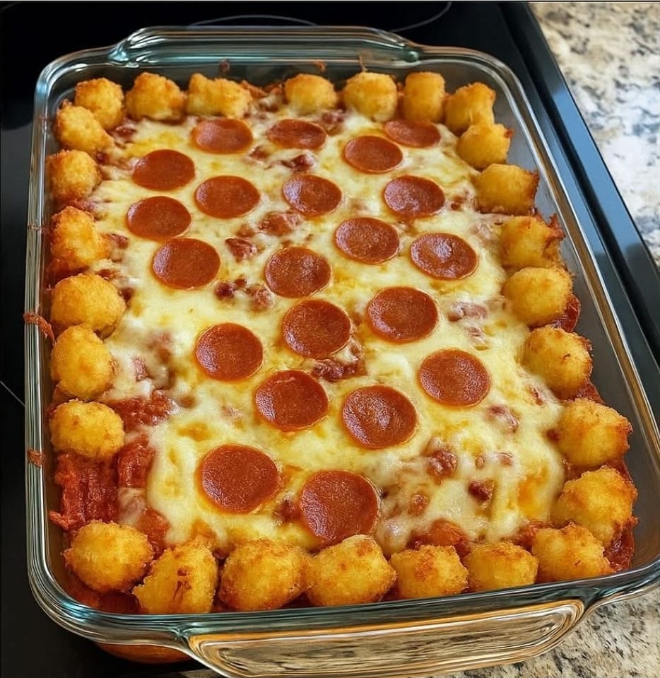Tater Tot Pizza Casserole