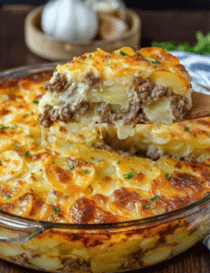 Cheesy Hamburger Potato Casserole!!!!