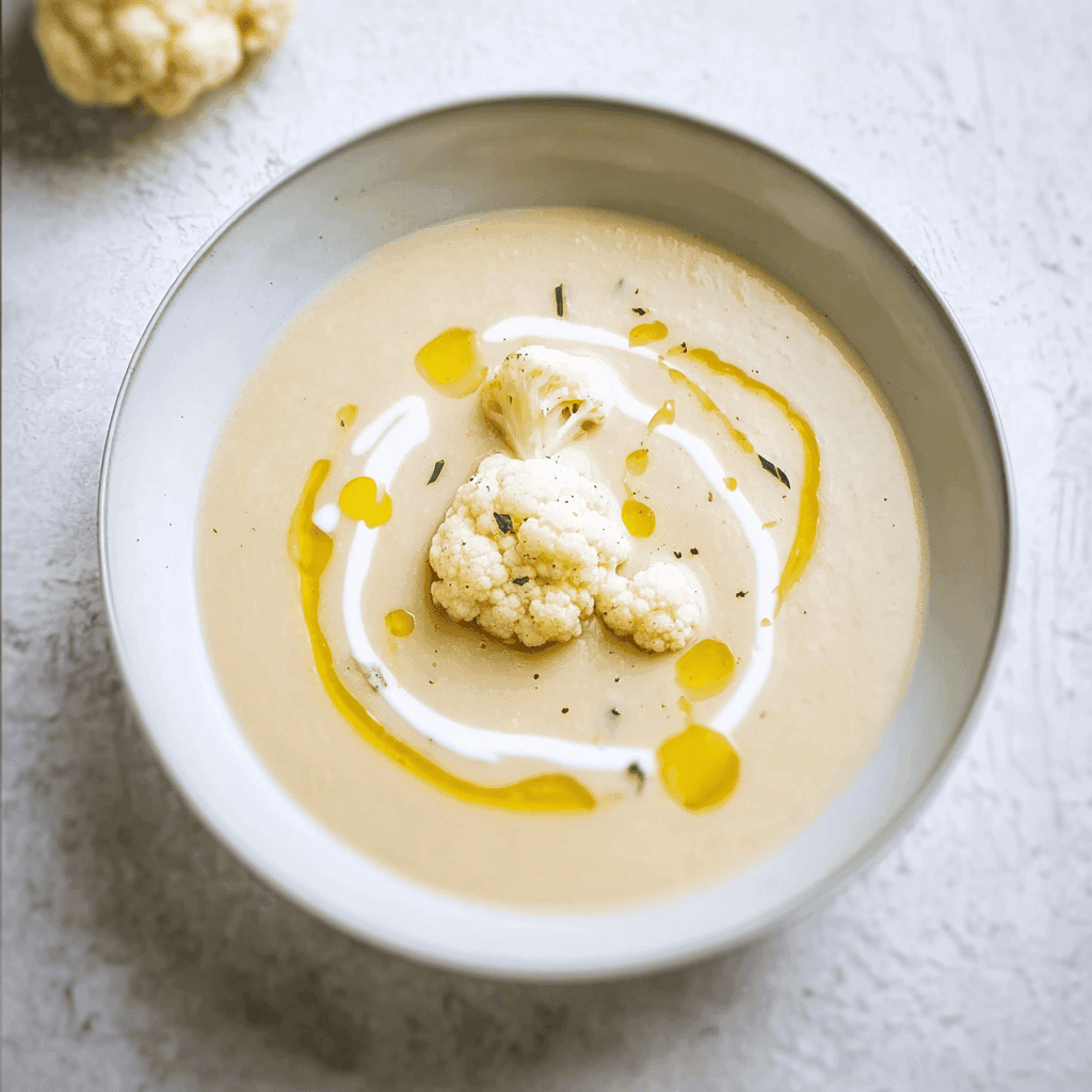 Velvety Keto Cauliflower Soup with Cream Cheese Delight