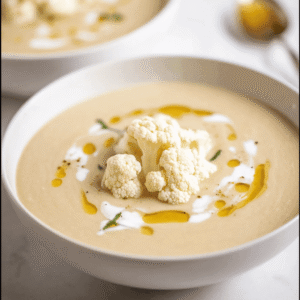 Velvety Keto Cauliflower Soup with Cream Cheese Delight