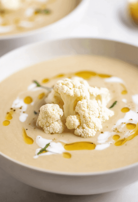 Velvety Keto Cauliflower Soup with Cream Cheese Delight
