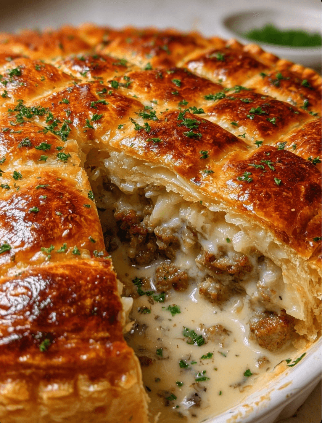 Sausage Gravy Puff Pie