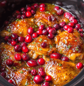 Crockpot Cranberry Apricot Chicken