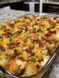 Crack Chicken Pierogi Casserole