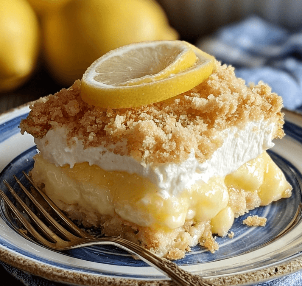 4-Ingredient Lemon Cream Cheese Dump Cake