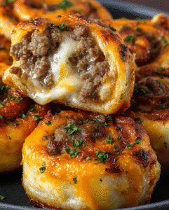 Garlic Butter Cheeseburger Rollups