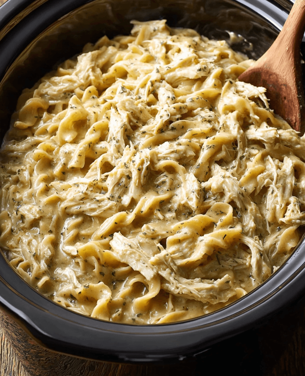 Slow Cooker Amish Chicken and Noodles
