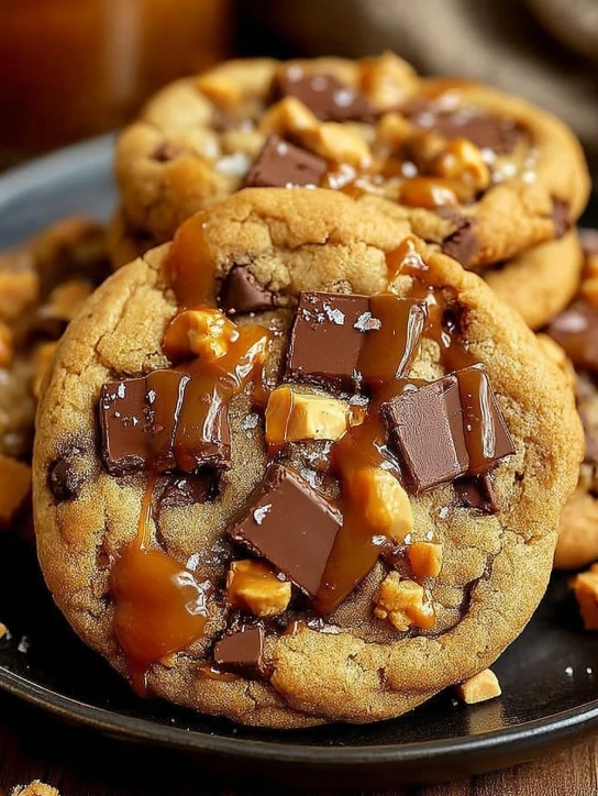 Butterfinger Caramel Crunch Cookies