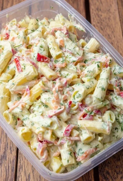 Best Cheddar Sour Cream Macaroni Salad Recipe Easy Cheddar Sour Cream Pasta Salad Homemade Sour Cream Cheddar Macaroni Sal...