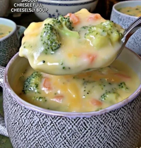 Best Cheesy Broccoli Soup Recipe Creamy Cheesy Broccoli Soup Homemade Healthy Broccoli Cheddar Soup Low Fat Slow Cooker Ch...