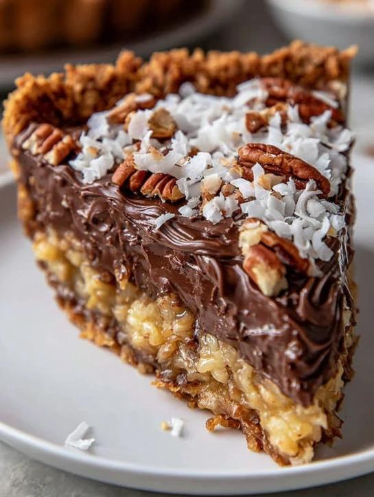 Chocolate Coconut Pecan Cream Pie