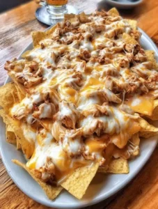 Crockpot creamy chicken nachos