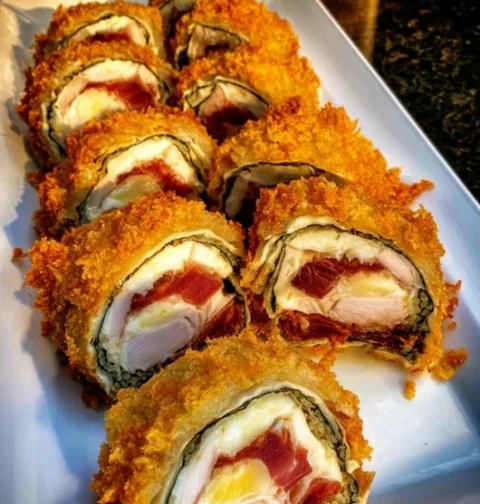 Best Deep-fried Chicken Bacon Earthquake Rolls Where To Buy Chicken Bacon Earthquake Rolls Homemade Deep-fried Chicken Bac...