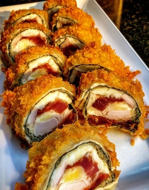 Best Deep-fried Chicken Bacon Earthquake Rolls Where To Buy Chicken Bacon Earthquake Rolls Homemade Deep-fried Chicken Bac...