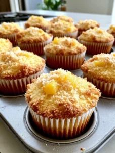 Hawaiian Pineapple Cake Muffins