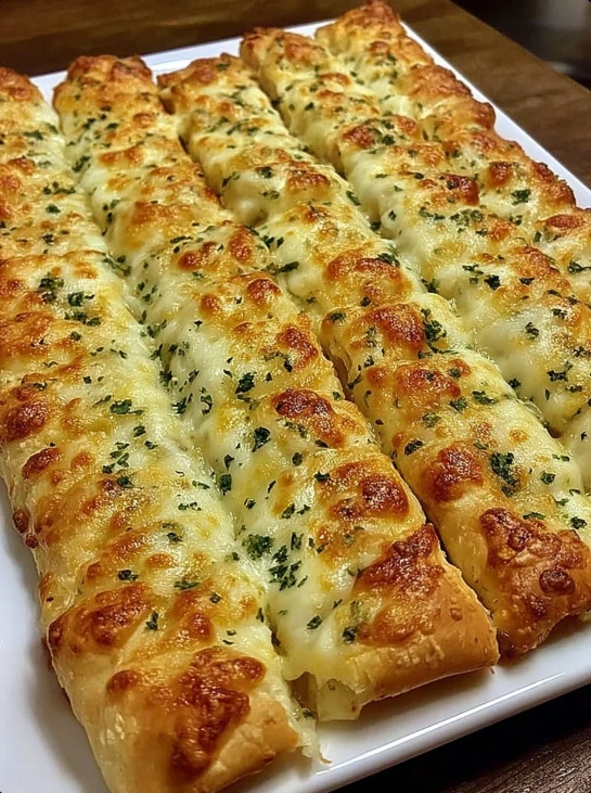 Homemade Cheesy Garlic Breadsticks