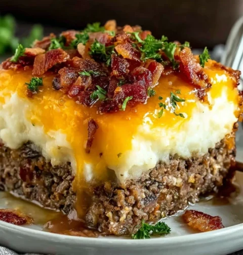 Best Meatloaf With Mashed Potatoes And Cheese Recipe How To Make Cheesy Meatloaf With Mashed Potatoes Homemade Meatloaf Wi...